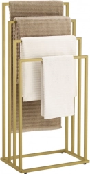 freistehender Handtuchständer mit 4 Armen – gold