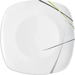 Assiette à portions carrée peu profonde Green 24 × 24 cm
