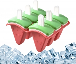 Watermelon-shaped popsicle molds, set of 6