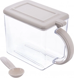 Küchenvorratsbehälter für trockene Lebensmittel 1 l mit Deckel und Löffel