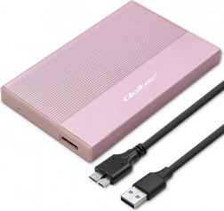 Aluminium-Gehäuse für 2,5" SATA-Laufwerk mit USB 3.0, 5 Gbit/s, bis 2 TB – rosa