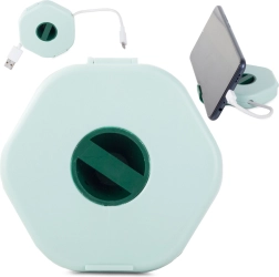 Rotating Cable Organizer with Phone Stand