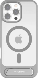Torras Pstand magnetische Hülle mit Kickstand für iPhone 16 Pro Max grau