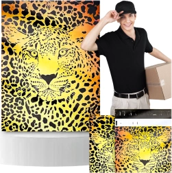 Poly mailer envelopes with cheetah print 255 × 370 mm, 50 pcs
