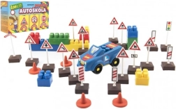Kit de Construction Auto-école avec Panneaux de Circulation