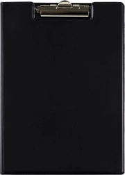 A4 Double-Desk Pad Plastic with Clip Classic Black