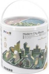PolarB Wooden Building Set – Modern City, 56 Blocks