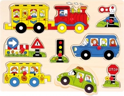 Bino Wooden Inserting Puzzle Transport