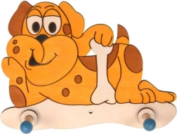 Holzgarderobe Hund für Kinder