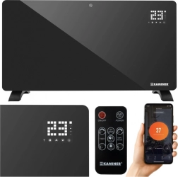 Glas‑Elektroheizkörper KAMINER ZELVA mit Wi‑Fi und Fernbedienung 2500 W