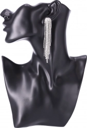 Lange Ohrringe mit Kristallen - Silber