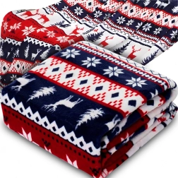 Winterliche weiche Weihnachtsdecke 120 × 150 cm