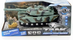Battery-Powered Toy Tank with Dark Camouflage 1:32