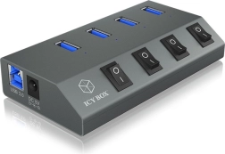 4-poorts USB 3.0-hub met schakelaars IB-HUB1405C