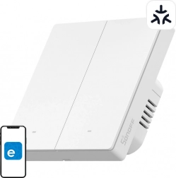 Sonoff M5 Matter interrupteur mural intelligent 2 canaux, 86 mm, blanc