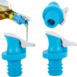 Oil and Vinegar Bottle Pourer and Cap, Set of 2