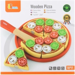 Pizza en bois à découper pour enfants 18 mois+