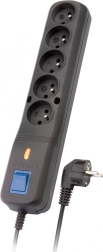 LV 530W Surge Protector Strip, 1L, 5.0 m, Black