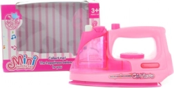 kids' plastic toy iron with light, sound, and water sprayer