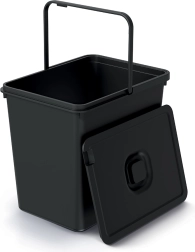 Poubelle Systema Basic Flap 23 l – noir recyclé