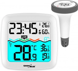Zwembadthermometer met weerstation GREENBLUE GB216