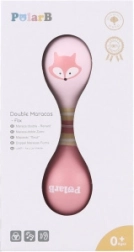 Maracas en bois double face avec renard Polar B