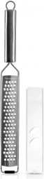 Flat stainless steel grater 38 cm with protective sleeve