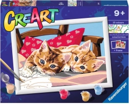 Ravensburger CreArt peinture par numéros – deux chatons câlins (24 × 18 cm)