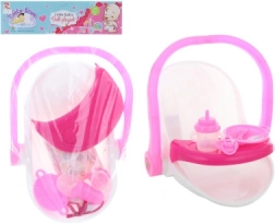 Tragekorb mit Zubehör für Puppe