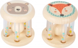 small foot pastel wooden rattle with beads – set of 2