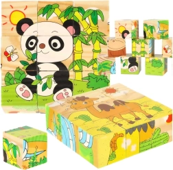 Wooden Educational Puzzle Safari 3D 6in1