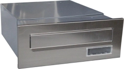 Einbau-Briefkasten für Pfeiler aus Edelstahl 320–540 × 250 × 110 mm