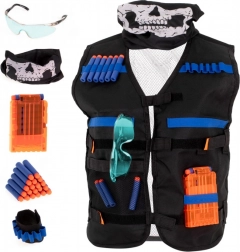 Tactical foam-dart vest with accessories – kids' set