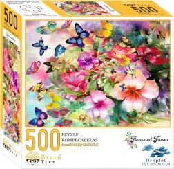 Table Puzzle Flowers and Butterflies by Brain Tree