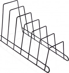 Metallständer für Deckel und Teller, schwarz, 34,5 × 14 × 19 cm