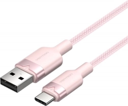 USB Cable 2.0 USB‑A to USB‑C 2 m 3A Pink Vention