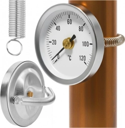 Ruhhy ronde bimetaal klemthermometer voor buis 0–120 °C