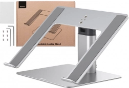 Support pour ordinateur portable en aluminium réglable BASEUS 11–17,3" – argent