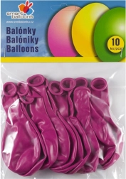 Opblaasbare ballonnen set 10 stuks fuchsia 26 cm