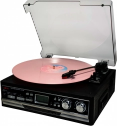 Multifunktionaler Plattenspieler mit Kassette, Radio und Bluetooth ATT-15SE