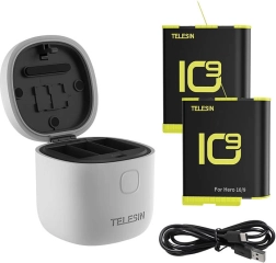 Waterproof Charging Station TELESIN Allin Box for GoPro HERO 9/10/11/12 + 2 Batteries