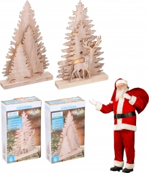 Kerstboompje 25 cm met 10 LED‑lampjes GRUNDIG