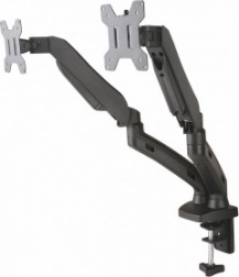 Bureauhouder met gasveer voor 2 LED/LCD-monitoren 13-27 inch