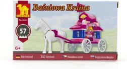Jeu de construction Dromader – carrosse de conte de fées avec cheval blanc, 57 pièces