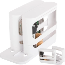 White plastic kitchen spice organizer