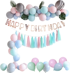 Colorful set of birthday decorations balloons