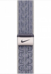 Sportlicher Textilarmband NIKE grau-blau für 46-mm-Gehäuse
