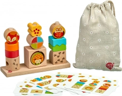 Lucy & Leo wooden puzzle Day and Night with templates