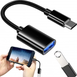 USB-C auf USB-A 3.0 OTG Adapter mit geflochtenem Kabel