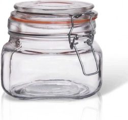 Glazen weckpot met klem 500 ml